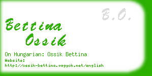 bettina ossik business card